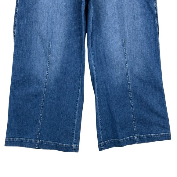 Spanx Jeans Womens 3X Plus Size Elastic Waist Pull On High Rise Wide Leg Stretch - Picture 4 of 9